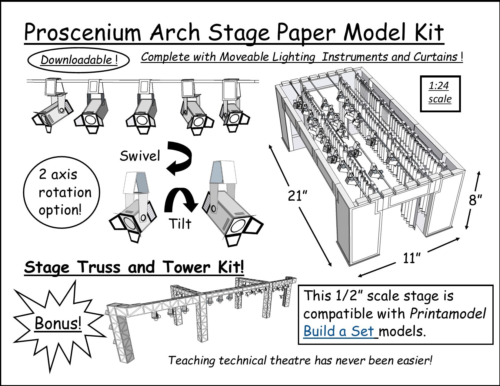 Proscenium Arch Stage Paper Model – printamodel